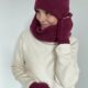 Bonnet bordeau marius baby alpaga