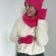 Mitaines fushia marius baby alpaga