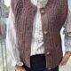 Gilet Maille Cyril Bordeaux